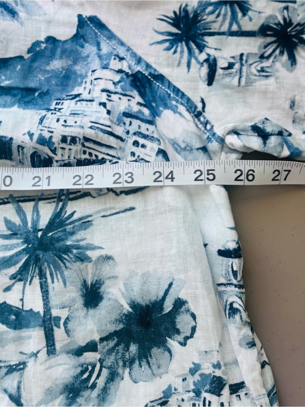 Cynthia Rowley 100% Linen Top Popover Floral Blue White Beachy Coastal 2X
22/24 - Picture 9 of 11